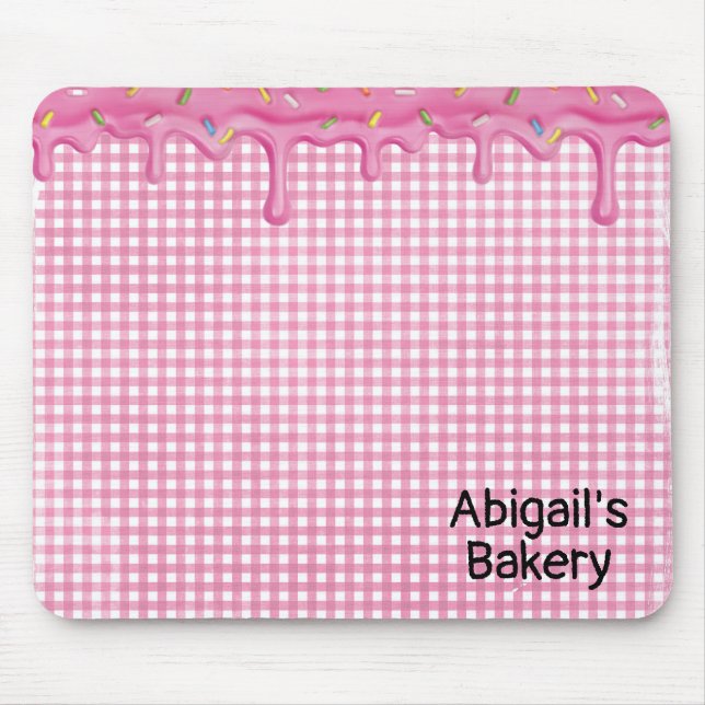Zuckerguss auf Gingham Mousepad (Vorne)