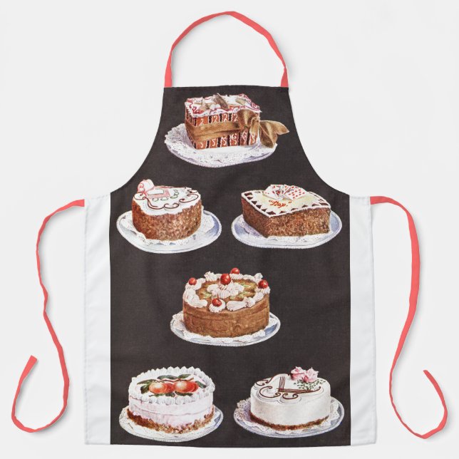 Zuckerguss aus Vintagem Dessert Schürze (Vorderseite)