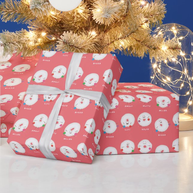 Zuckerguss-Donuts Weihnachtsmuster  Geschenkpapier (Feiertage)
