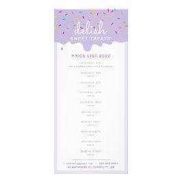 ZUCKERGUSS Tropfen lila Werbekarte