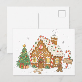 Zuckerhaus für Liebhaber des Weihnachtsbackens Postkarte