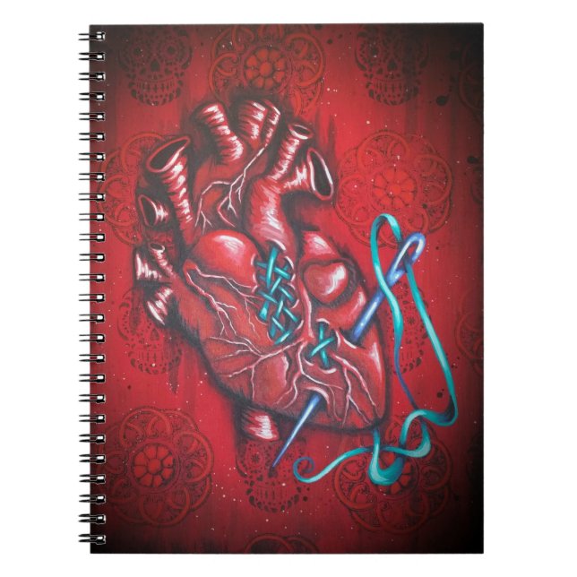 Zuckerherz-Notizbuch Notizblock (Vorderseite)