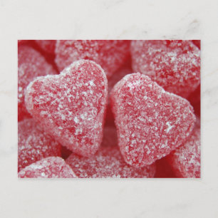 Zuckerherz-Süßkarton Postkarte