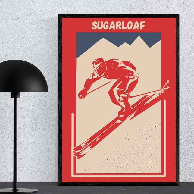 Zuckerhut in Maine - Ski Vintag Poster (Von Creator hochgeladen)