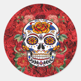 Zuckerhut Rosa Rote Rosen Urlaub Runder Aufkleber