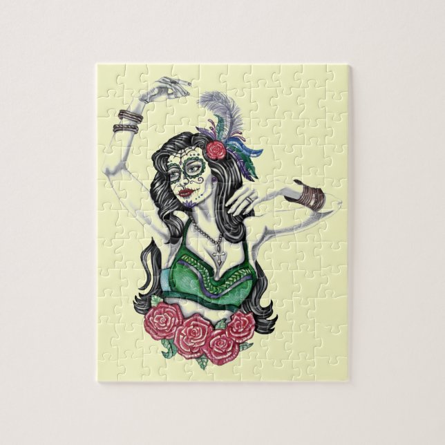 Zuckerkäfer mit Rose Puzzle (Vertikal)