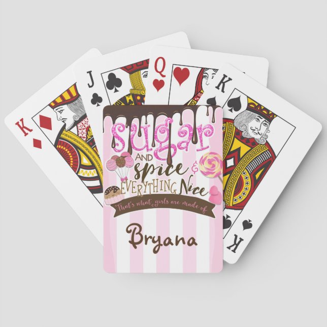 Zuckerkarte und GewürzGirls Pink Playing Cards Spielkarten (Rückseite)
