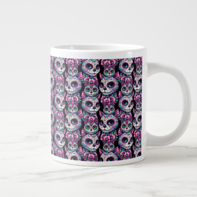 Zuckerkatzenmuster Jumbo-Tasse (Rechts)