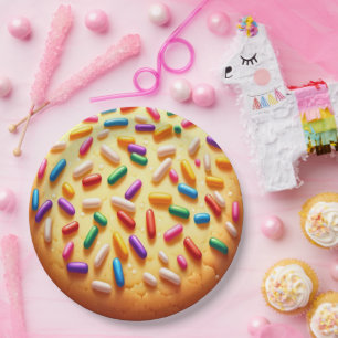 Zuckerkeks mit Streuseln Pappteller