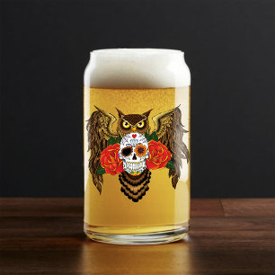 Zuckerkull-Rose Owl Dosenglas