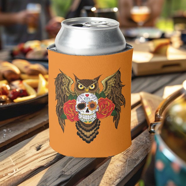 Zuckerkull-Rose Owl Dosenkühler (Von Creator hochgeladen)