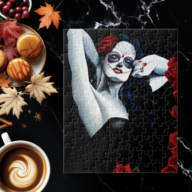 Zuckerkuller Rote Rosen schwarz Puzzle (Von Creator hochgeladen)