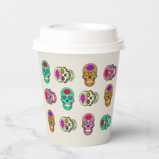 Zuckerkulls Papiertasse Pappbecher (Vorderseite)