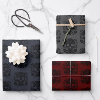 Zuckerkulpierpapier, Dia de los muertos Geschenkpapier Set