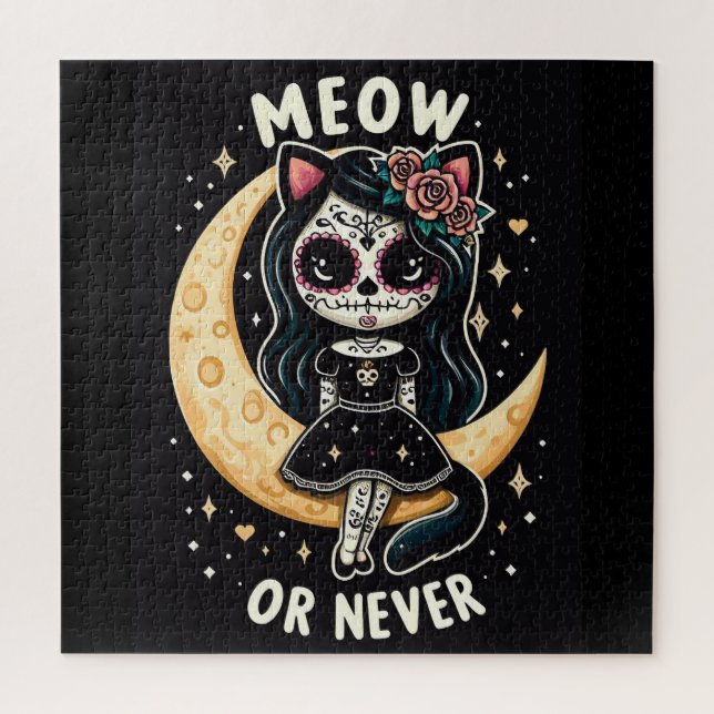 Zuckerkultur - Faulkatze Mädchen - Meau oder Niema Puzzle (Vertikal)