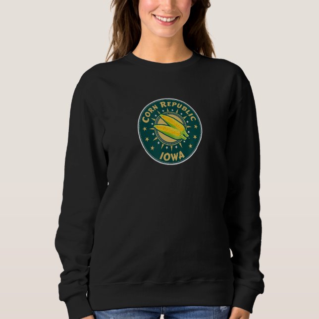 Zuckermaisfeld Iowa Republik Butter Cob Kernel E Sweatshirt (Vorderseite)