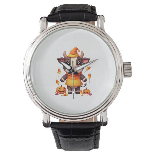 Zuckermaiskuh Armbanduhr (Vorderseite)