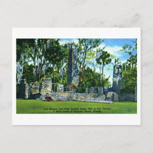 Zuckermühle, Port Orange, Daytona Beach Vintag Postkarte