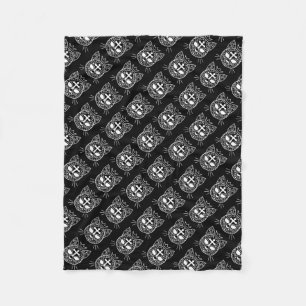 Zuckern Sie Schädel Kitty-Katzenmuster in cooler Fleecedecke