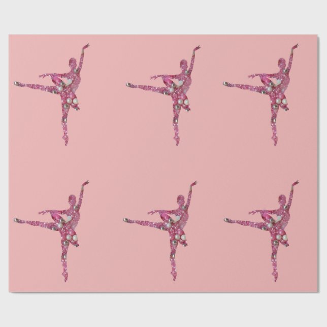 Zuckerpflaumen-Fee-Ballerina Geschenkpapier (Flach)