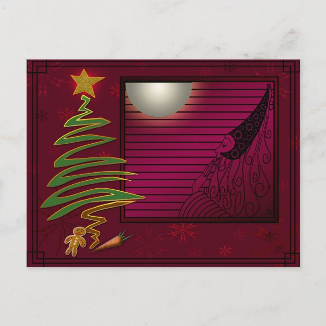 Zuckerpflaumen-Fee Feiertagspostkarte (Vorderseite)