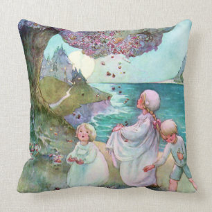 Zuckerpflaumenbaum Kinder Anne Anderson Fine Art Kissen