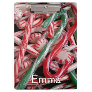 Zuckerrohre und Pfefferminz Weihnachtsfeiertag Klemmbrett