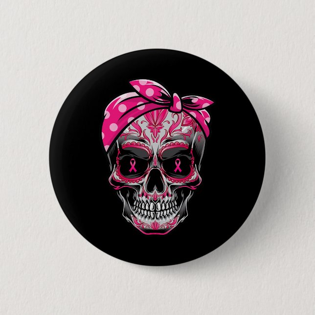 Zuckerrüben-Brustkrebs-Bewusstsein rosa Ribbon Ca Button (Vorderseite)