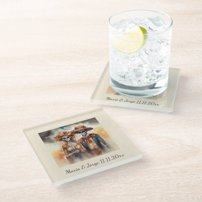 Zuckerrüben, Gewürze Glasuntersetzer (Schrägansicht)