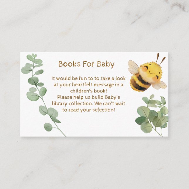 Zuckerrübenbücher für Babyverpackungskarten Begleitkarte (Vorderseite)