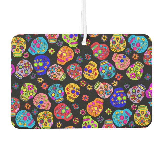 Zuckerschädel Autolufterfrischer (Vorderseite)