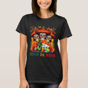 Zuckerschädel Cinco de Mayo mexikanische Fiesta T-Shirt