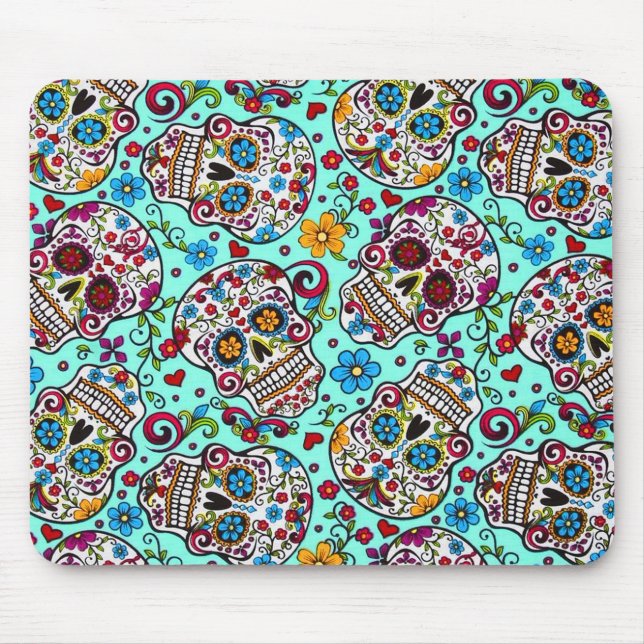 Zuckerschädel, Dia de los Muertos #1 Mousepad (Vorne)