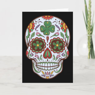 Zuckerschädel Dia De Los Muertos Kleeblatt Sankt P Karte