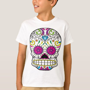 Zuckerschädel-Durchmesser-DES Los Muertos redete T-Shirt