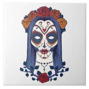 Zuckerschädel Fliese