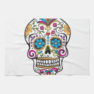 Zuckerschädel Geschirrtuch