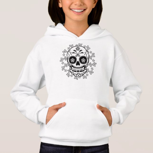 Zuckerschädel Hoodie (Vorderseite)