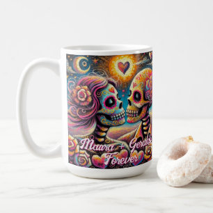 Zuckerschädel in verliebtem Kreidepastell personal Kaffeetasse