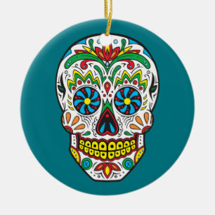 Zuckerschädel Keramik Ornament