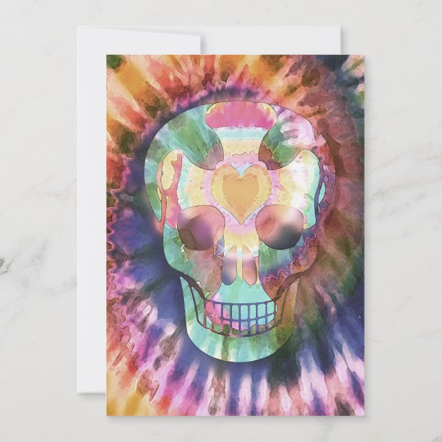 Zuckerschädel-Krawatte die Farbschönheit aus Einladung (Rückseite)