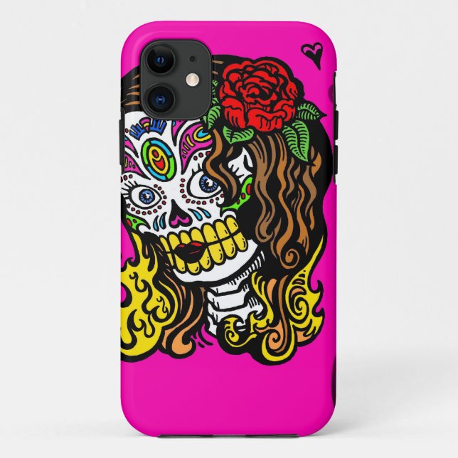 Zuckerschädel Mädchen Case-Mate iPhone Hülle (Rückseite)