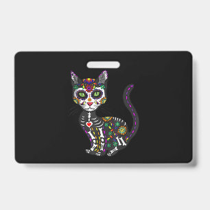 Zuckerschädel mexikanische Katze Halloween des Tot Ausweis
