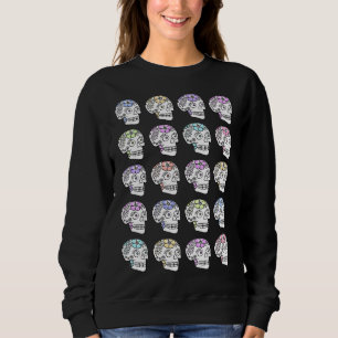 Zuckerschädel mit Blume Sweatshirt