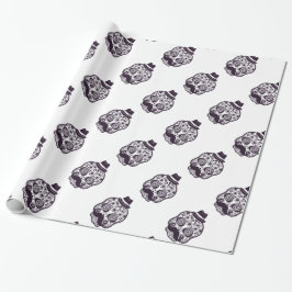 Zuckerschädel mit Fedora-Hut Geschenkpapier