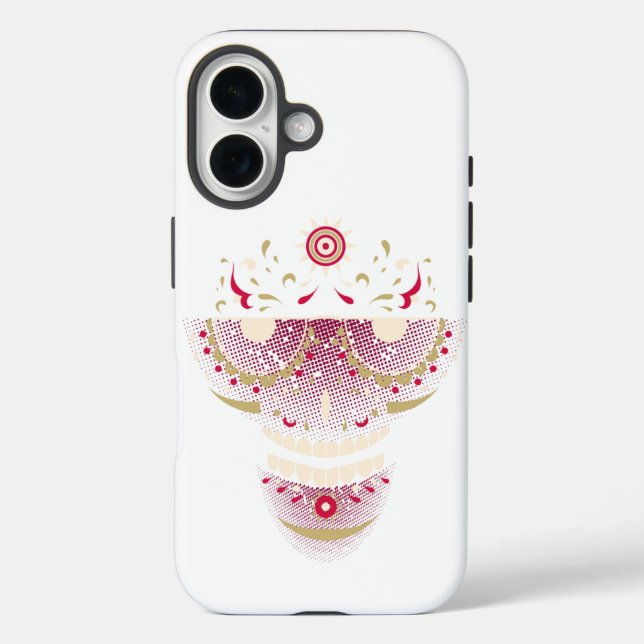 Zuckerschädel mit Retro-Brille - Día de los Muerto Case-Mate iPhone Hülle (Rückseite)