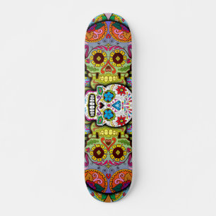 Zuckerschädel-Muster Skateboard