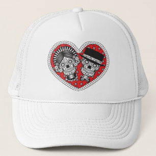 Zuckerschädel-Paare Truckerkappe
