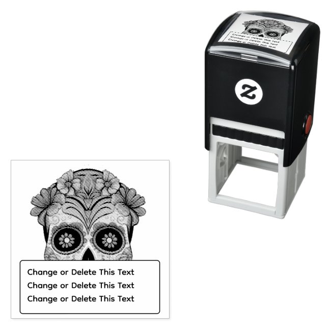 Zuckerschädel Permastempel (Beispiel)