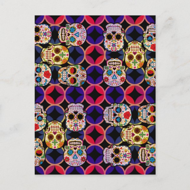 Zuckerschädel Postkarte (Vorderseite)